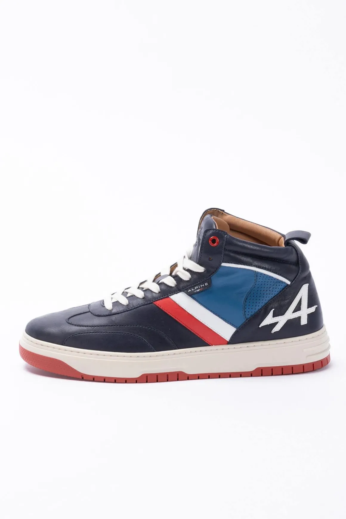 Baskets En Cuir Homme Alpine A424 Alpine Navy