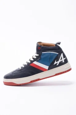 Baskets En Cuir Homme Alpine A424 Alpine Navy