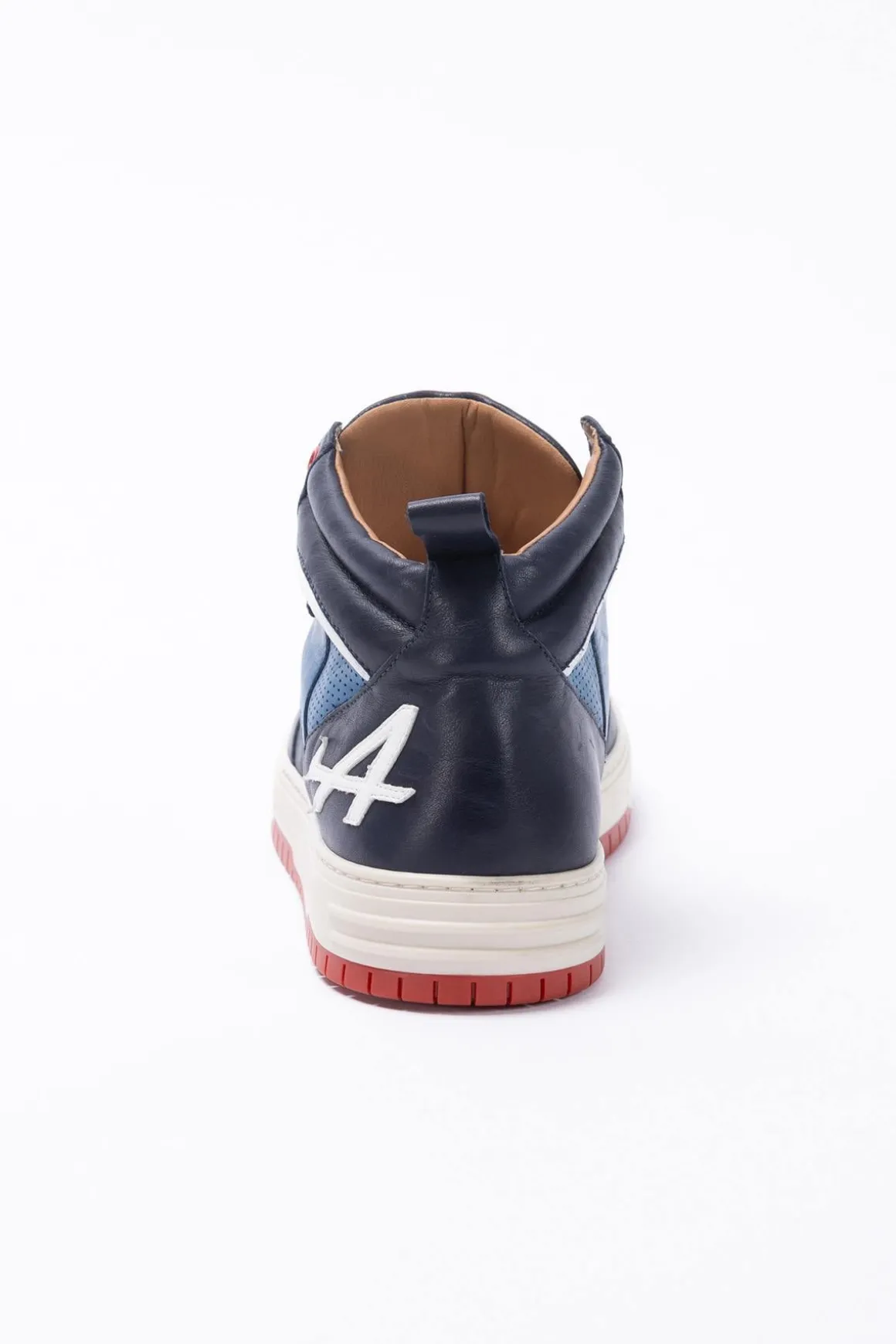 Baskets En Cuir Homme Alpine A424 Alpine Navy