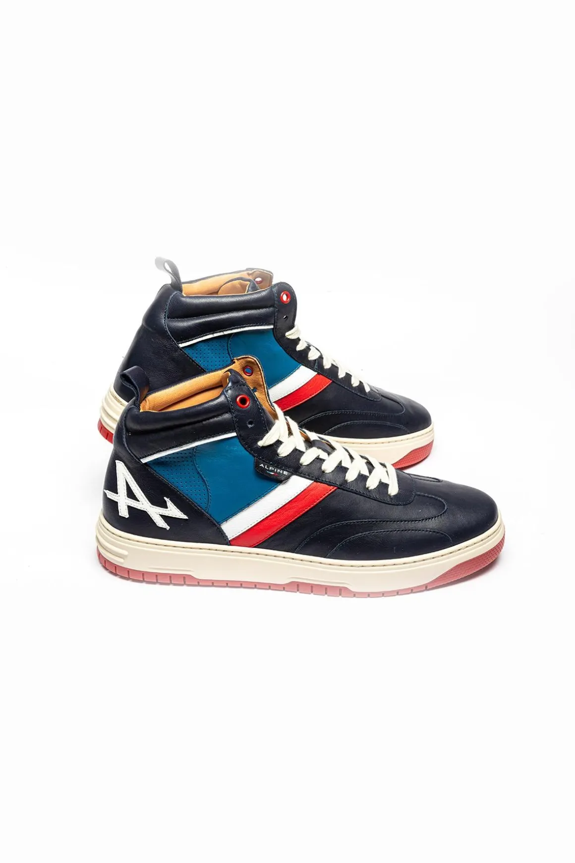 Baskets En Cuir Homme Alpine A424 Alpine Navy