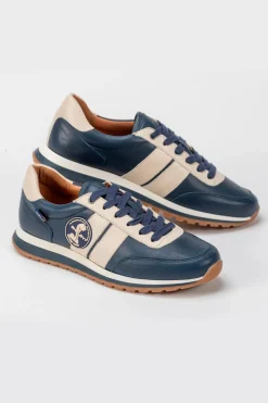 Baskets En Cuir Homme Carroll Shelby Hall Navy