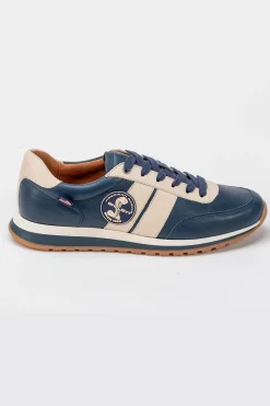 Baskets En Cuir Homme Carroll Shelby Hall Navy