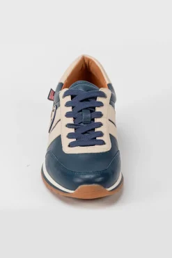 Baskets En Cuir Homme Carroll Shelby Hall Navy