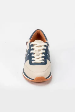 Baskets En Cuir Homme Carroll Shelby Hall Ecru