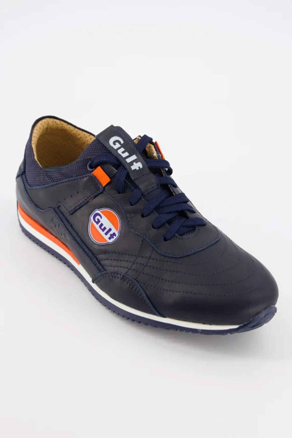 Baskets En Cuir Homme Gulf Sneakers Fwm04-100 Navy