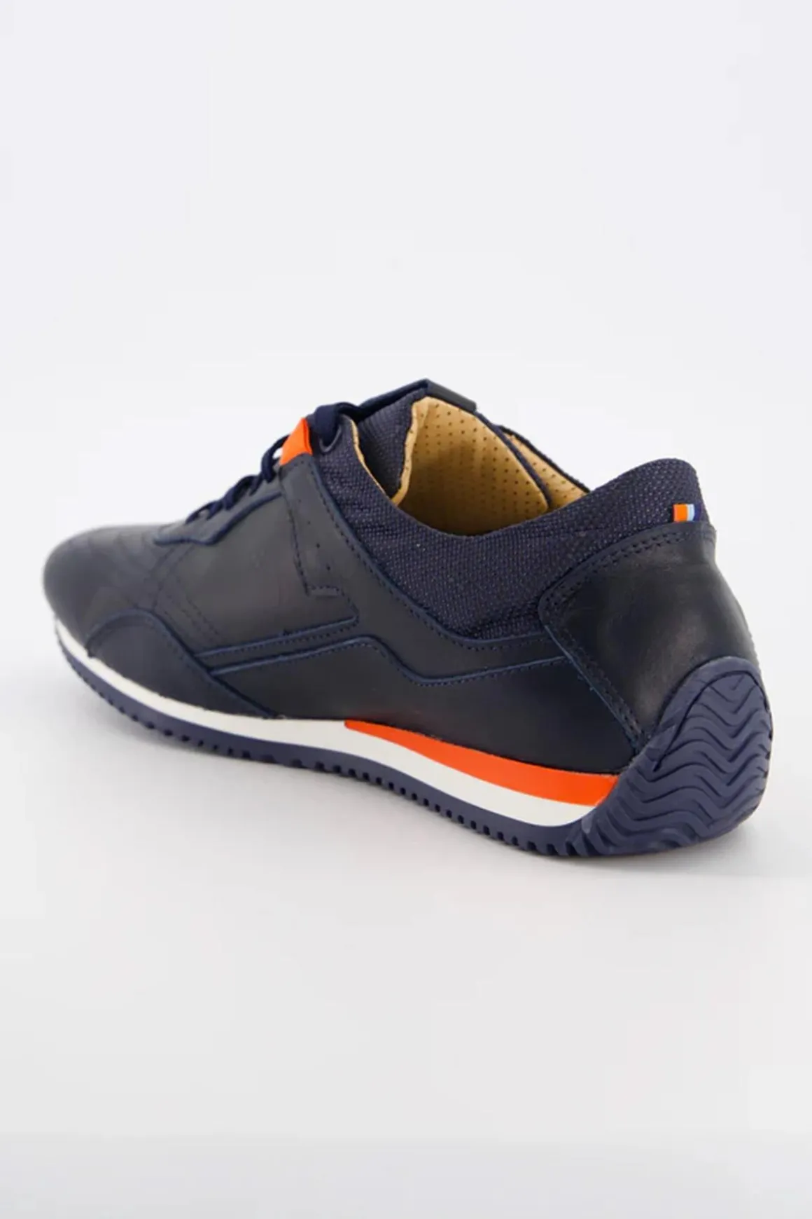 Baskets En Cuir Homme Gulf Sneakers Fwm04-100 Navy