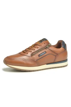 Baskets En Cuir Homme Redskins Assure Cognac