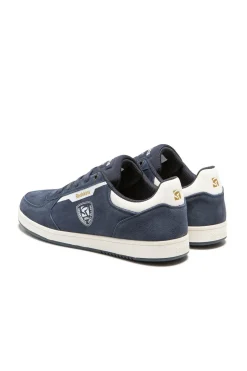 Baskets En Cuir Homme Redskins Detente Marine Blanc