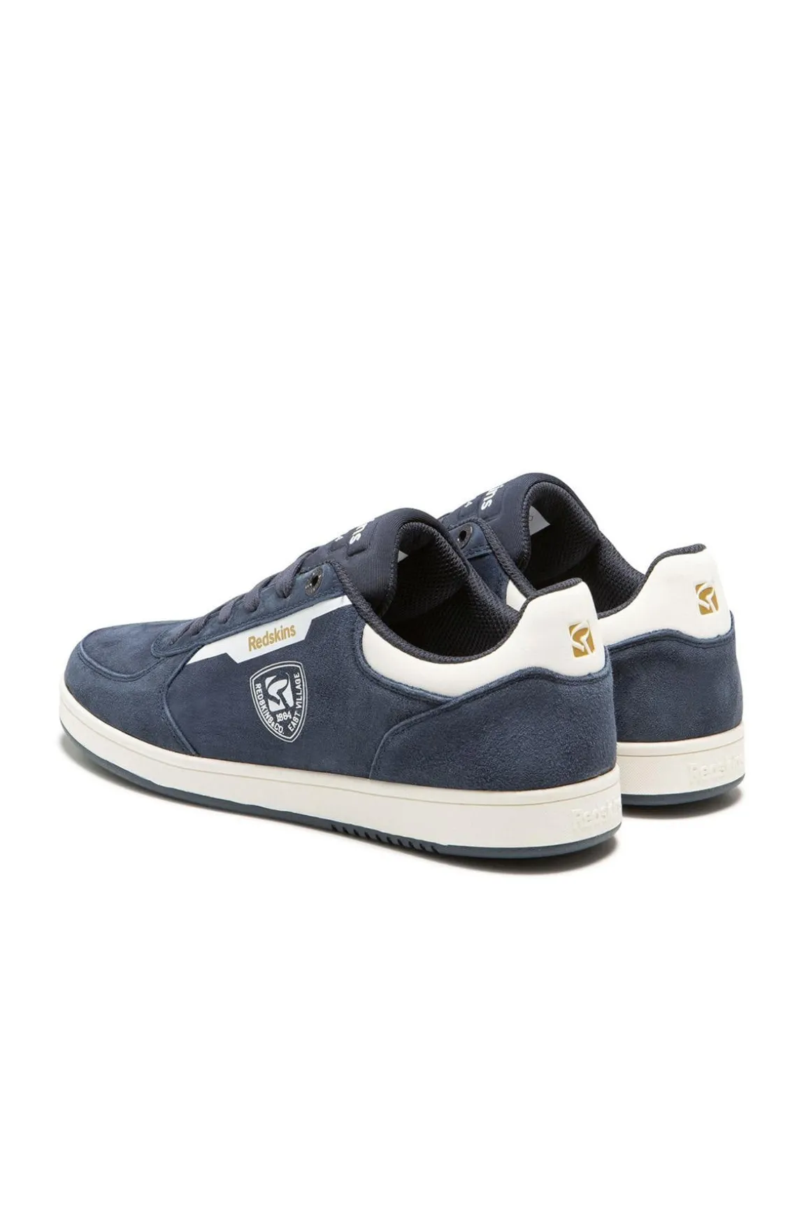 Baskets En Cuir Homme Redskins Detente Marine Blanc