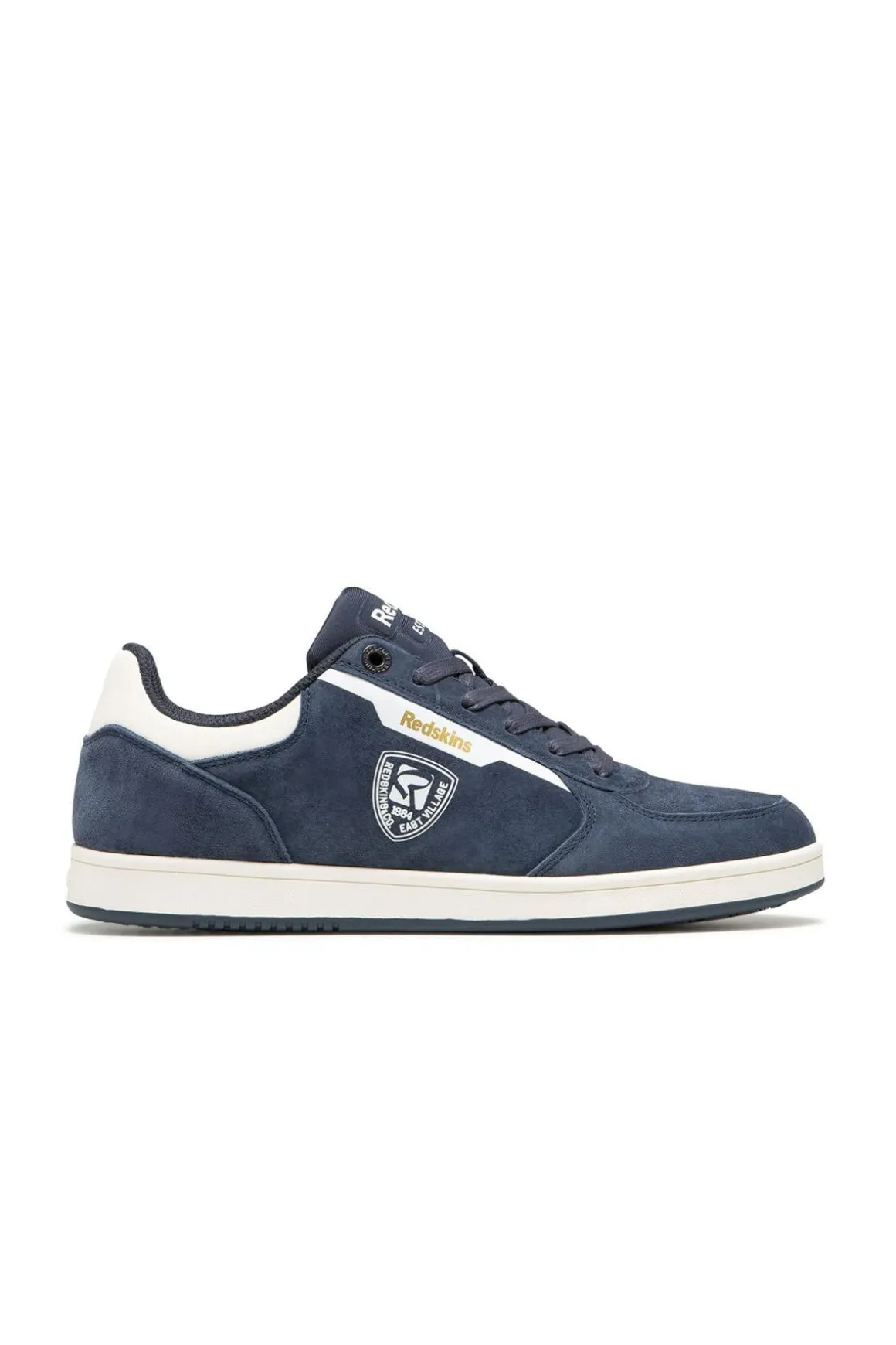 Baskets En Cuir Homme Redskins Detente Marine Blanc
