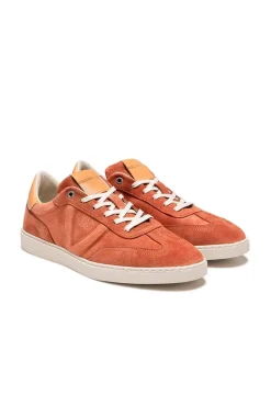 Baskets En Cuir Homme Redskins Quadra Brique