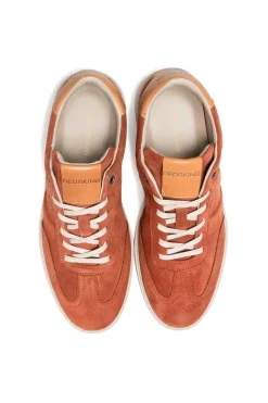 Baskets En Cuir Homme Redskins Quadra Brique