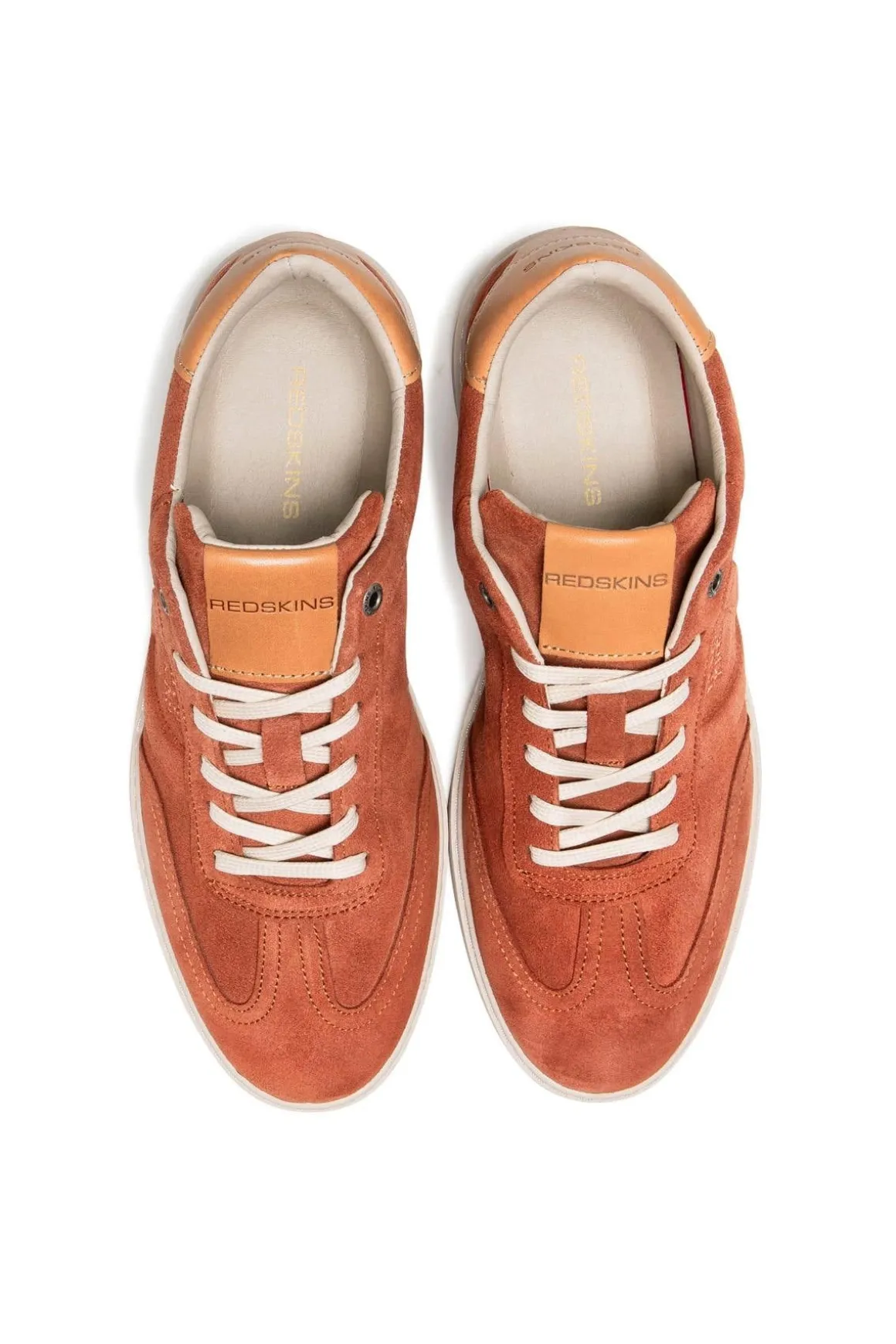 Baskets En Cuir Homme Redskins Quadra Brique