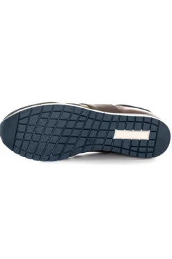 Baskets En Cuir Homme Redskins Affaire Marine + Gris + Marron