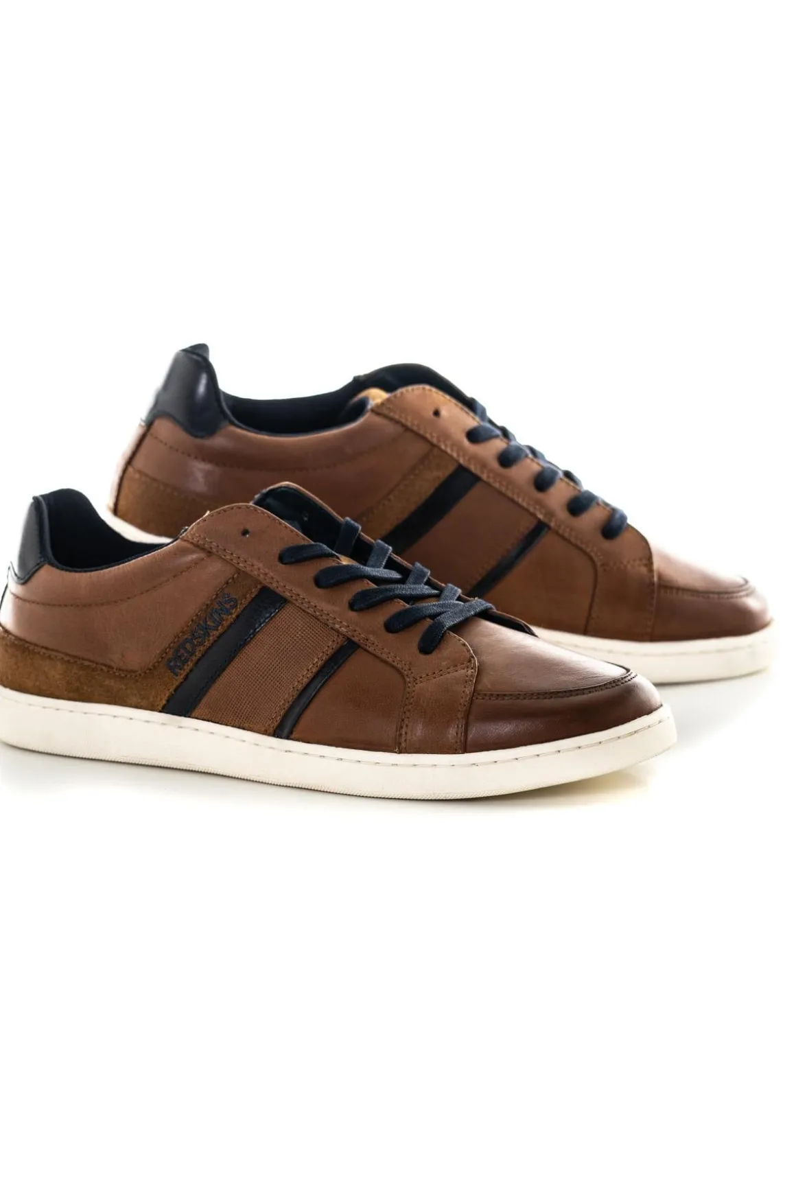 Baskets En Cuir Homme Redskins Falko Cognac