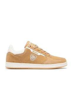 Baskets En Cuir Homme Redskins Detente Beige Blanc