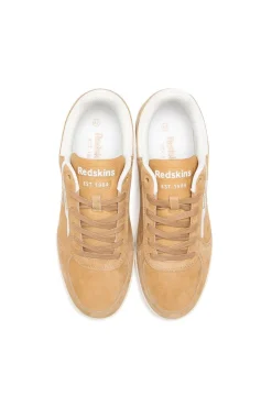 Baskets En Cuir Homme Redskins Detente Beige Blanc