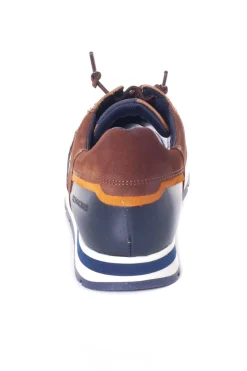Baskets En Cuir Homme Redskins Stitch2 Cognac Marine