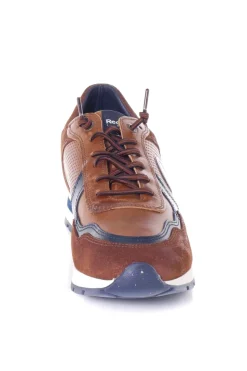 Baskets En Cuir Homme Redskins Stitch2 Cognac Marine