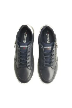 Baskets En Cuir Homme Redskins Missouri Marine Blanc