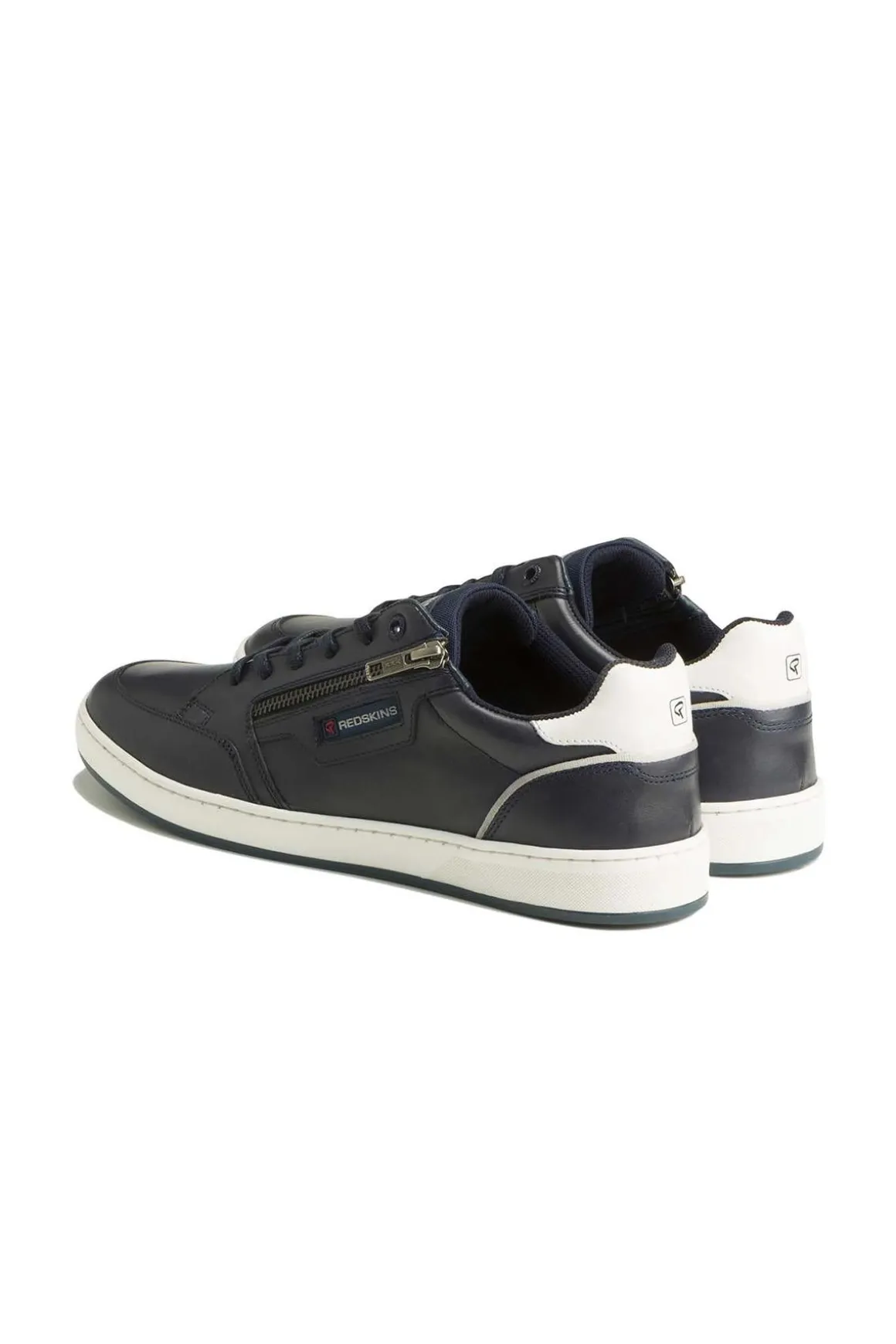 Baskets En Cuir Homme Redskins Missouri Marine Blanc