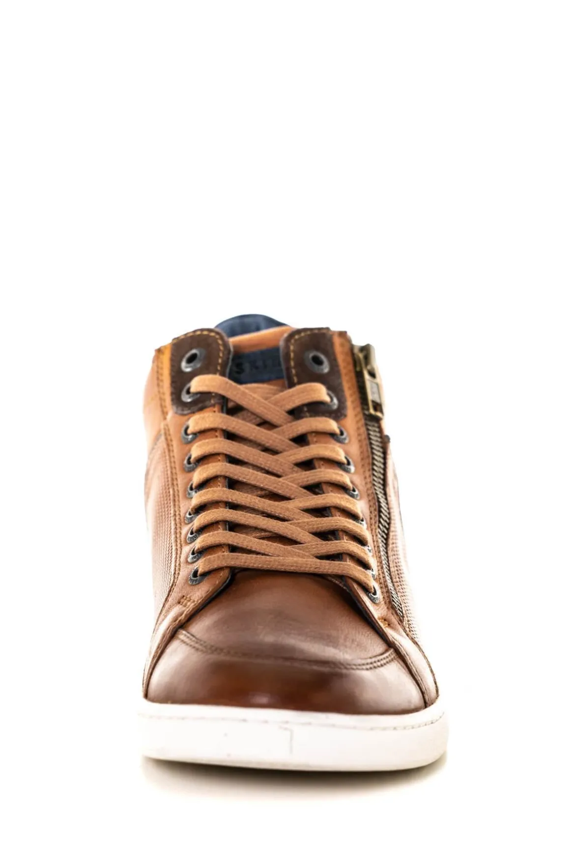 Baskets En Cuir Homme Redskins Dynamic Cognac+Marron