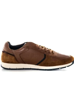 Baskets En Cuir Homme Redskins Adore Cognac Marine