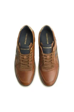 Baskets En Cuir Homme Redskins Lermi Cognac Marine Beige