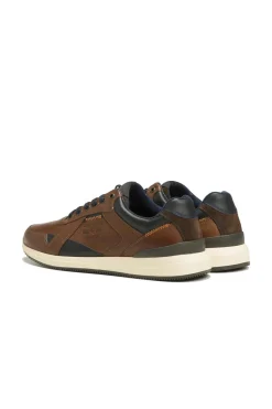 Baskets En Cuir Homme Redskins Cavado Brandy Marine