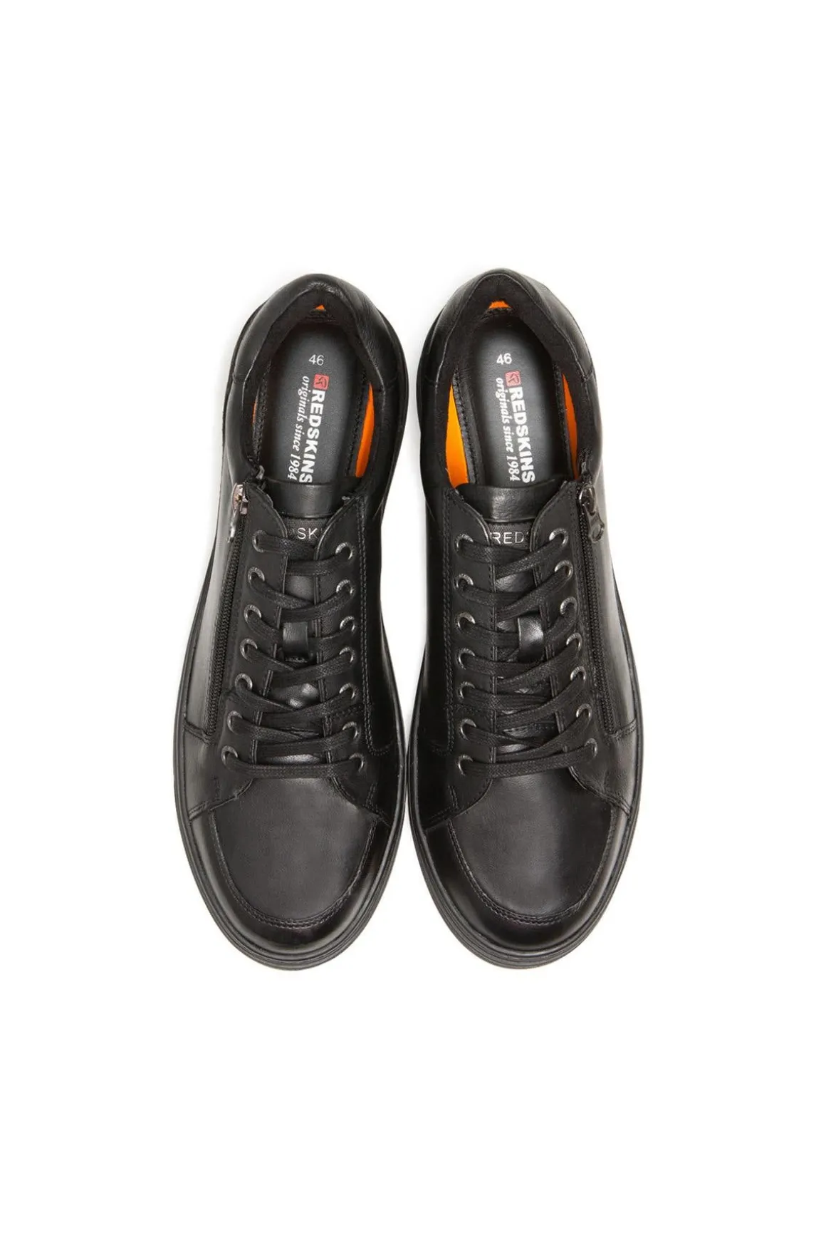 Baskets En Cuir Homme Redskins Decent Noir Noir