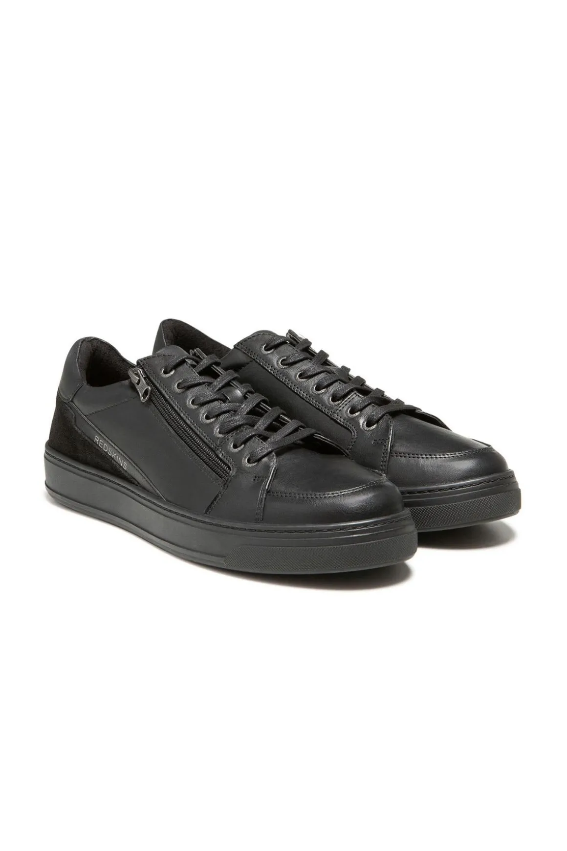 Baskets En Cuir Homme Redskins Decent Noir Noir