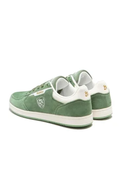 Baskets En Cuir Homme Redskins Detente Vert Blanc
