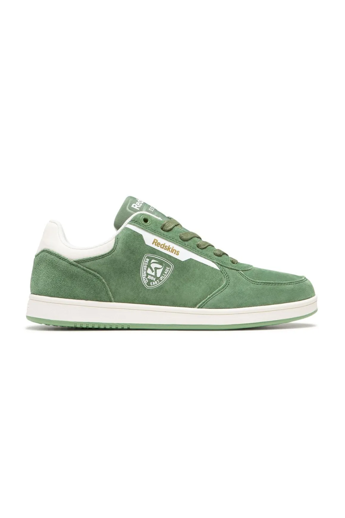 Baskets En Cuir Homme Redskins Detente Vert Blanc