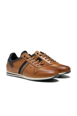 Baskets En Cuir Homme Redskins Living 1 Cognac Marine