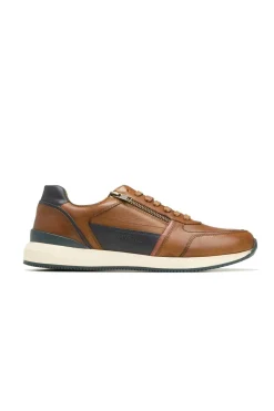 Baskets En Cuir Homme Redskins Callias Cognac Marine