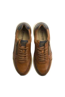 Baskets En Cuir Homme Redskins Callias Cognac Marine