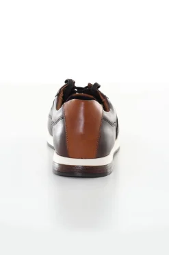 Baskets En Cuir Homme Redskins Garros Marron Marine