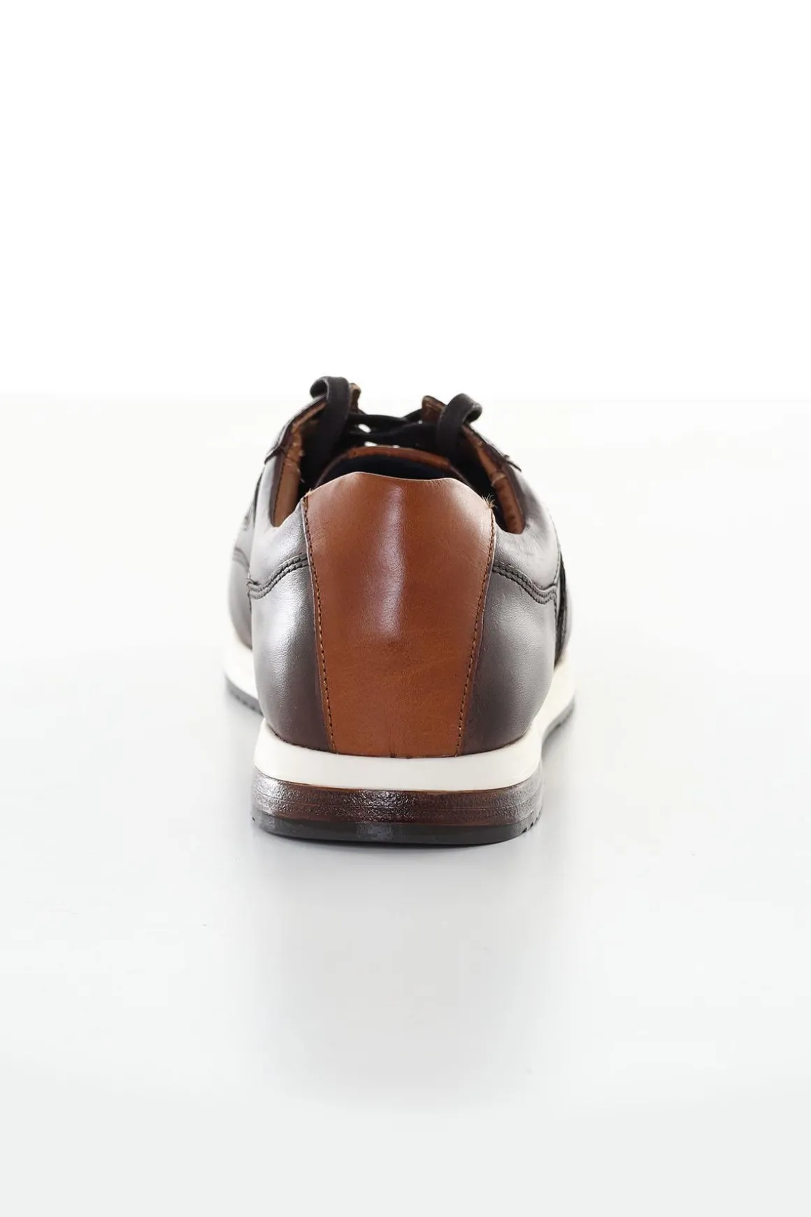 Baskets En Cuir Homme Redskins Garros Marron Marine