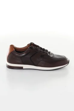 Baskets En Cuir Homme Redskins Garros Marron Marine