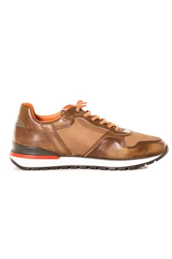 Baskets En Cuir Homme Redskins Patriot Camel Kaki