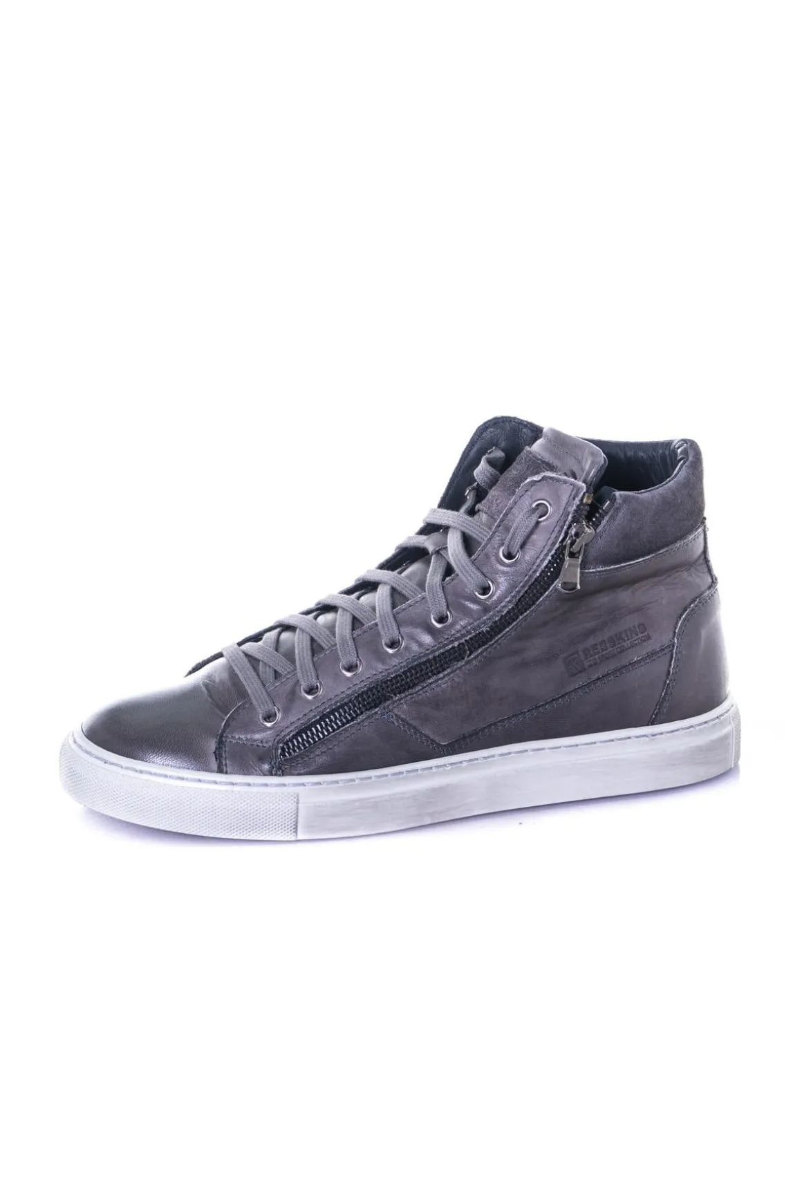 Baskets En Cuir Homme Redskins Nerino Anthracite