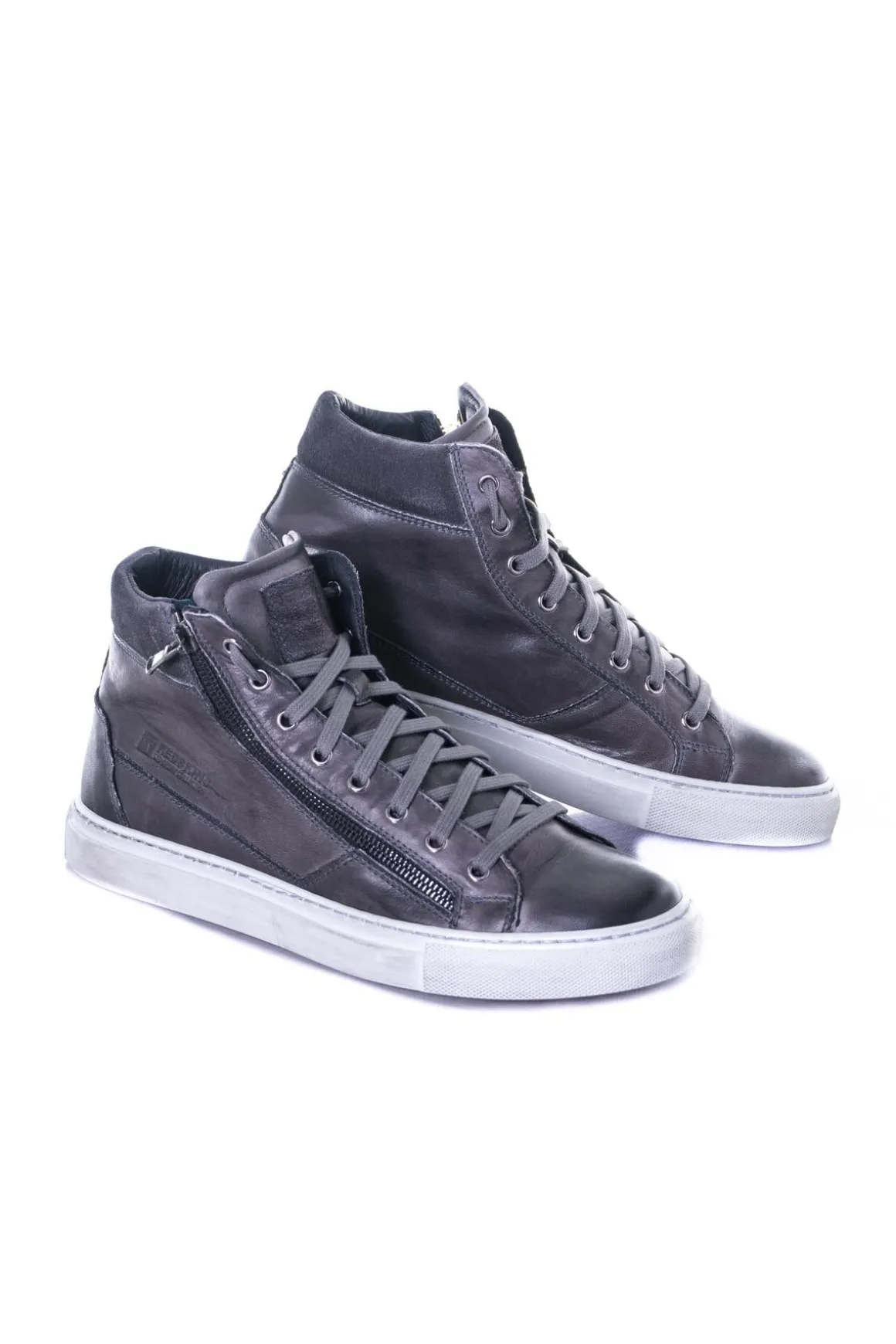 Baskets En Cuir Homme Redskins Nerino Anthracite