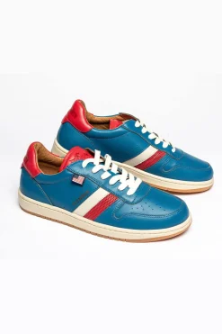 Baskets En Cuir Homme Steve Mcqueen Bull Ocean Blue
