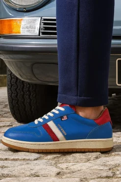 Baskets En Cuir Homme Steve Mcqueen Bull Ocean Blue