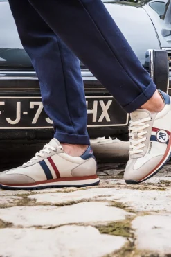 Baskets En Cuir Homme Steve Mcqueen Cool Ecru