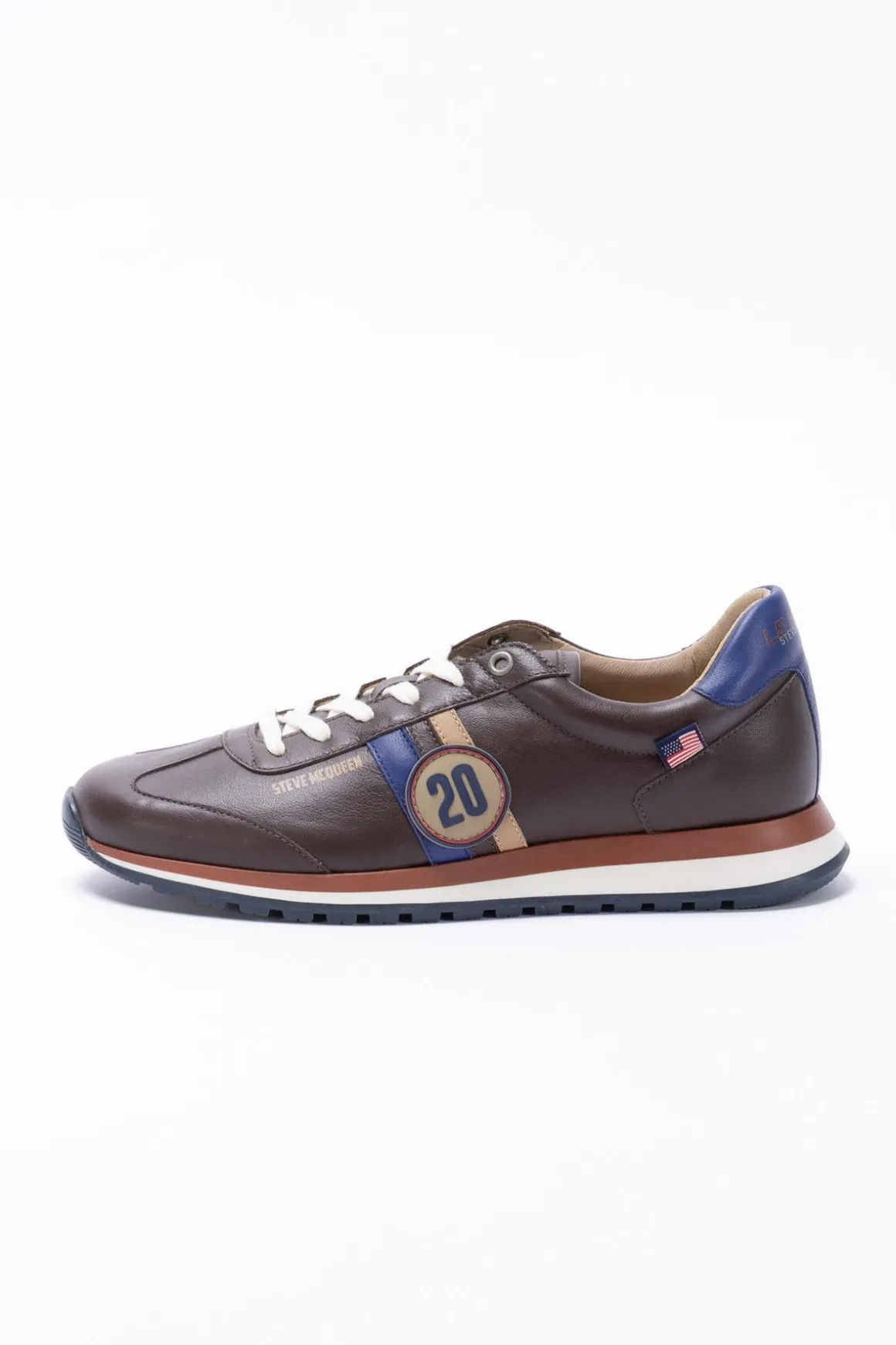 Baskets En Cuir Homme Steve Mcqueen Cool Dark Brown