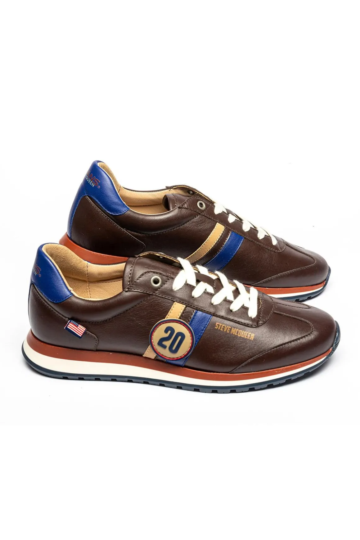 Baskets En Cuir Homme Steve Mcqueen Cool Dark Brown