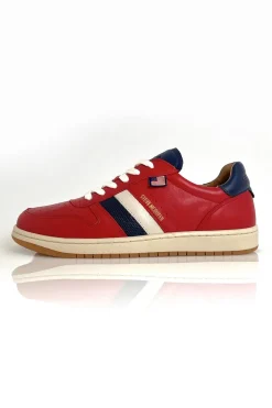Baskets En Cuir Homme Steve Mcqueen Bull Red Racing