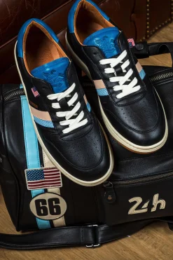 Baskets En Cuir Homme Steve Mcqueen Bull Black