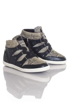 Baskets En Toile Femme Redskins Glissan Noir Beige